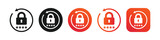 Change password vector Icon Set, Lock reload icons,Password reset Icon