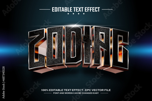 Zodiac 3D editable text effect template