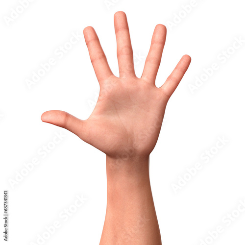 Hand Gesture Symbol Finger isolated 3D render Ilustration