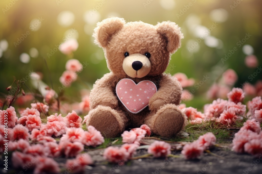teddy bear with flowers and hearts in fluffy paws Teddy Bear with heart Valentines teddy bear teddy bear with flowers and hearts in fluffy paws Teddy Bear with heart Valentines teddy bear