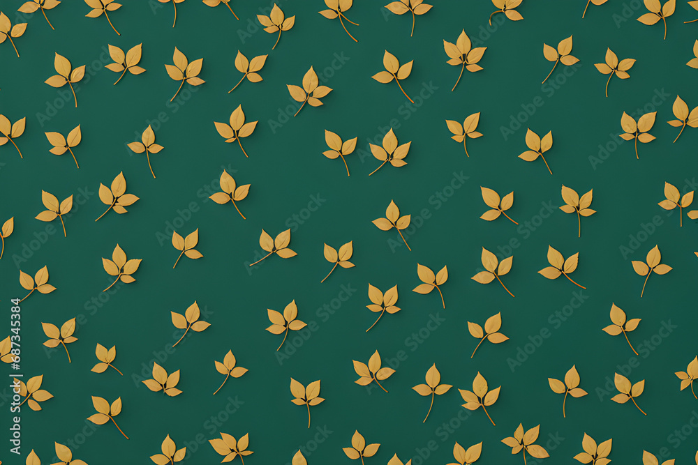 seamless pattern of leaves.