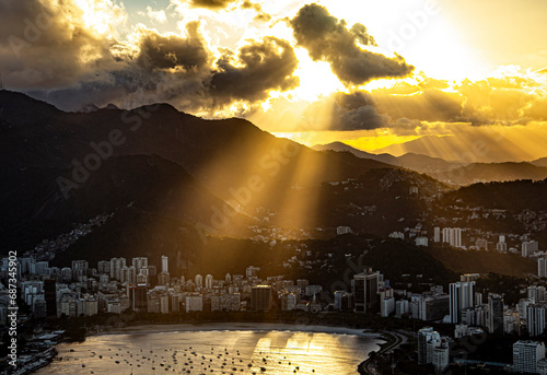 Sunset in Rio de Janerio Brazil photo