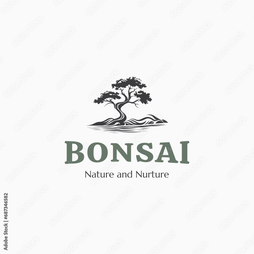 Bonsai tree assets for logo design,Bonsai logo design vector illustration Bonsai tree assets for logo design,Bonsai logo design vector illustration