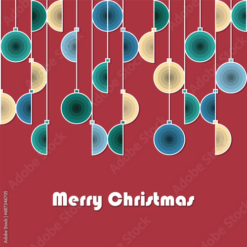 Merry Christmas card vector illustration