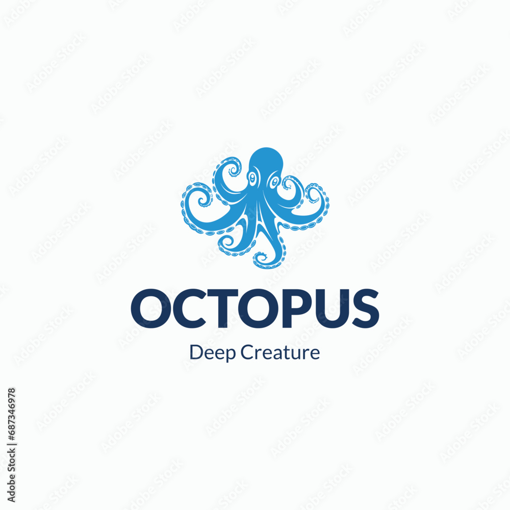 octopus logo. kraken, tentacle, logo, aquatic, ocean, seafood, monster, animal, marine octopus logo. kraken, tentacle, logo, aquatic, ocean, seafood, monster, animal, marine