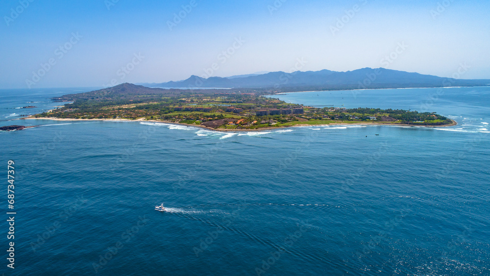 Aerial view of Punta de Mita, Nayarit, Mexico