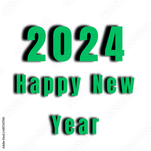 Happy New Year Text Effect Design 2024