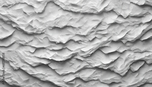 White crumpled paper background. 3d rendering, 3d illustration.