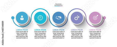 Business data visualization. timeline infographic icons designed for abstract background template milestone element modern diagram process technology digital marketing data presentation chart Vector