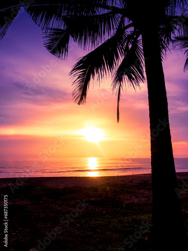 sunset on the beach