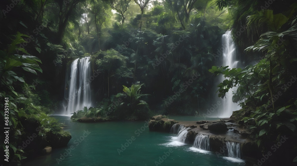 Fototapeta premium Jungle House Bacground Very Cool