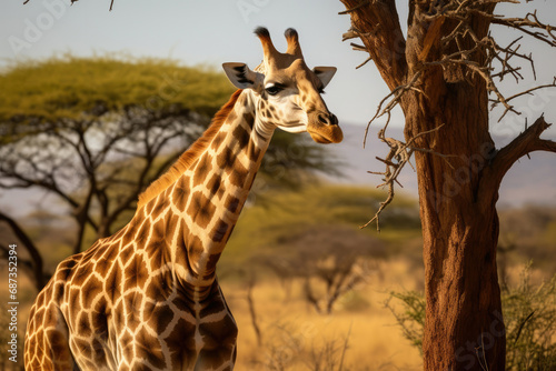 Giraffe wildlife nature africa park safari neck mammal wild tree animals © SHOTPRIME STUDIO