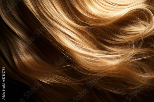 Curl beauty blond shiny brown hair styling background