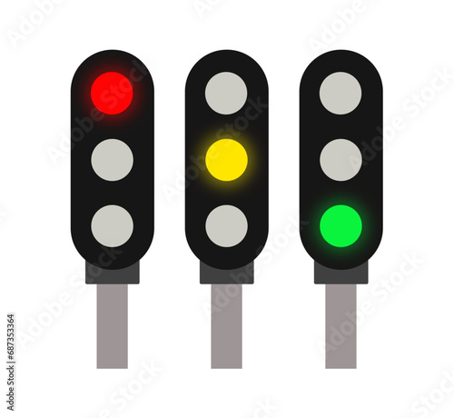 Traffic light vector set