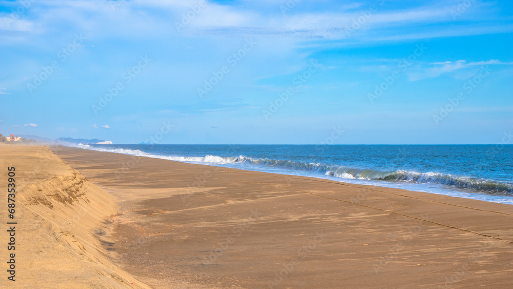 The incredible sandy beach at Cabo Corrientes