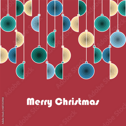 Merry Christmas card vector illustration 