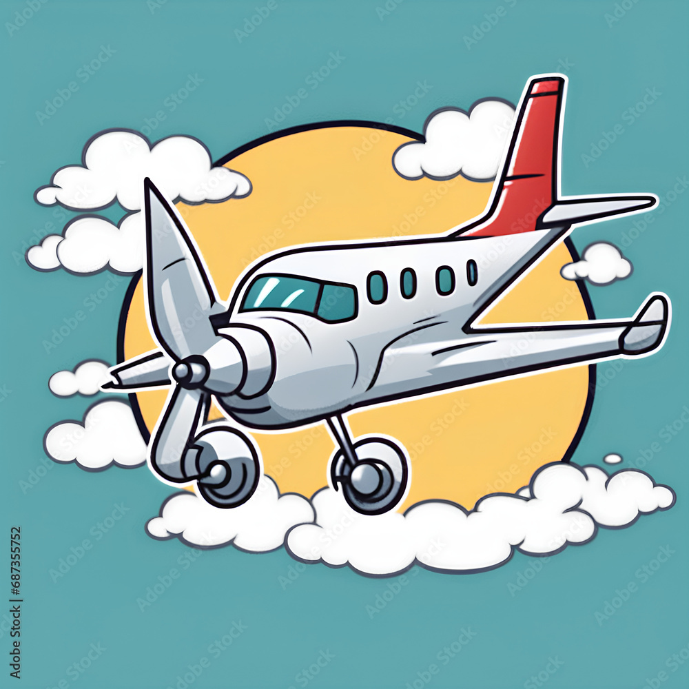 Naklejka premium airplane