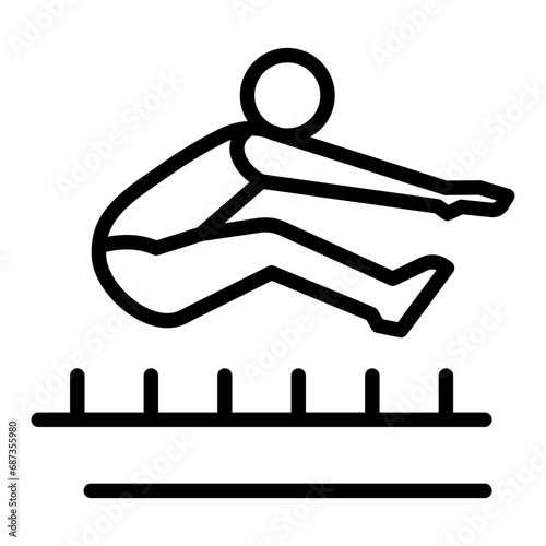 Long Jump Icon