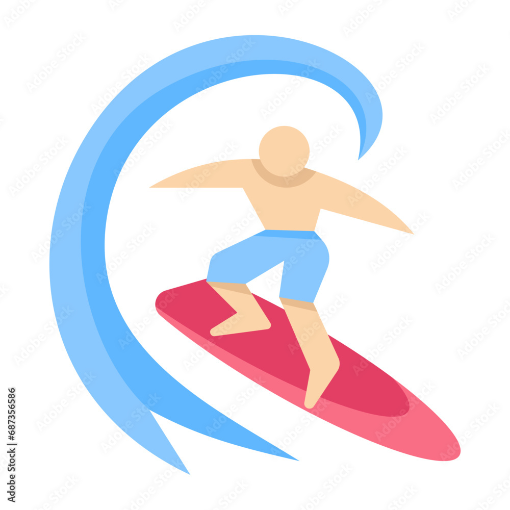 Surfing Icon