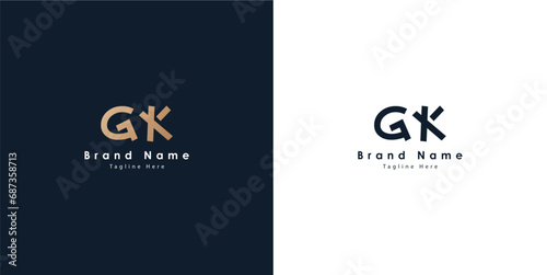 GK logo design in Chinese letters photo
