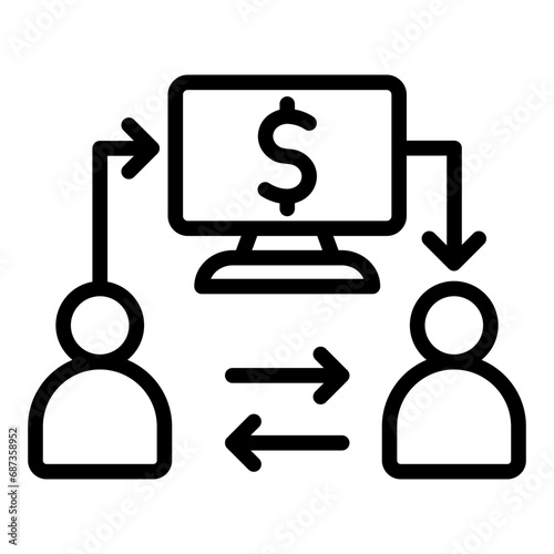Peer To Peer Lending Icon