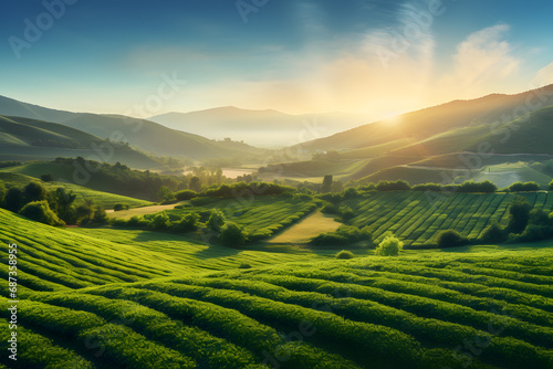 Tea Plantation Landscape