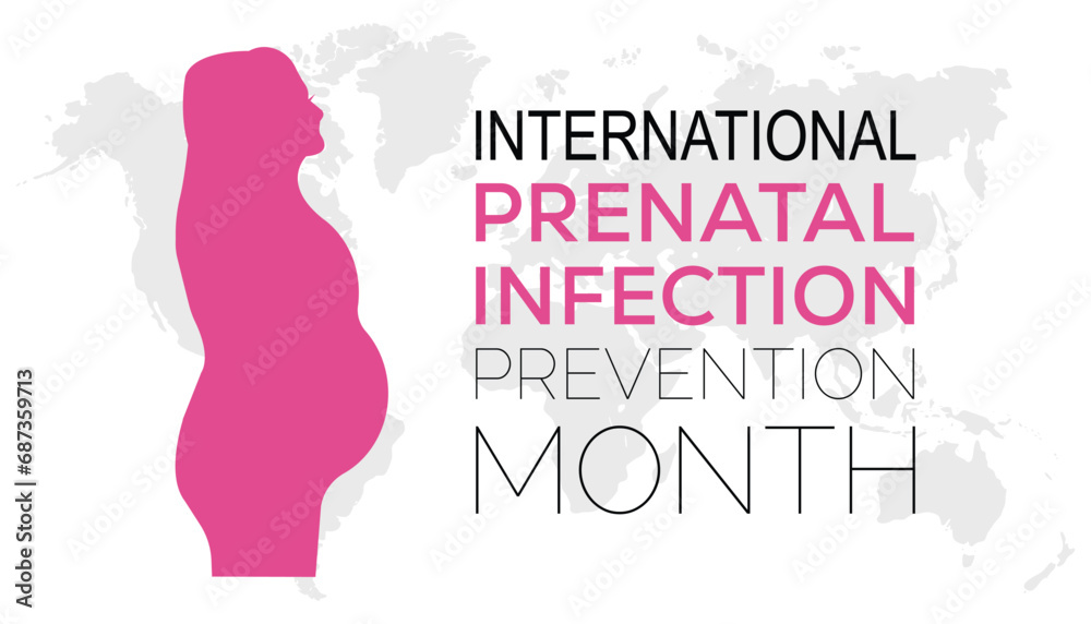 Vector illustration on the theme of International Prenatal Infection (GBS) prevention month observed each year during February.banner, Holiday, poster, card and background design.