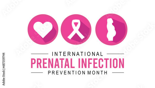 Vector illustration on the theme of International Prenatal Infection (GBS) prevention month observed each year during February.banner, Holiday, poster, card and background design.