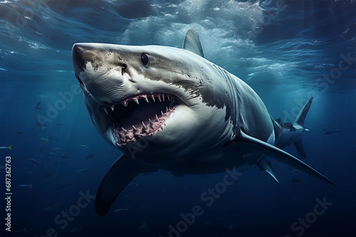Great white shark underwater