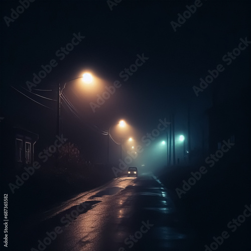 Nighttime Quit Rural Street