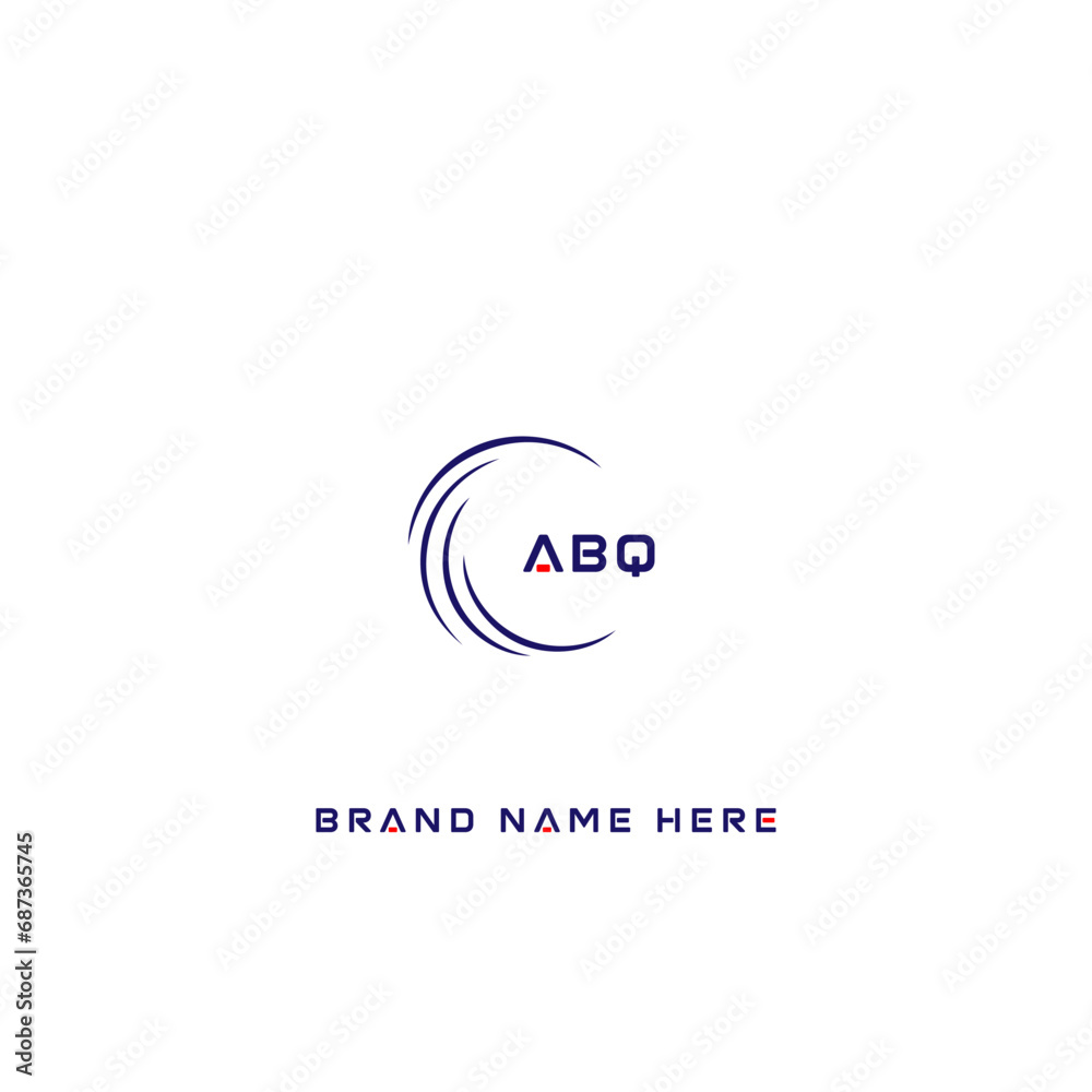 ABQ logo. A B Q design. White ABQ letter. ABQ, A B Q letter logo design. Initial letter ABQ linked circle uppercase monogram logo. A B Q letter logo vector design.	
