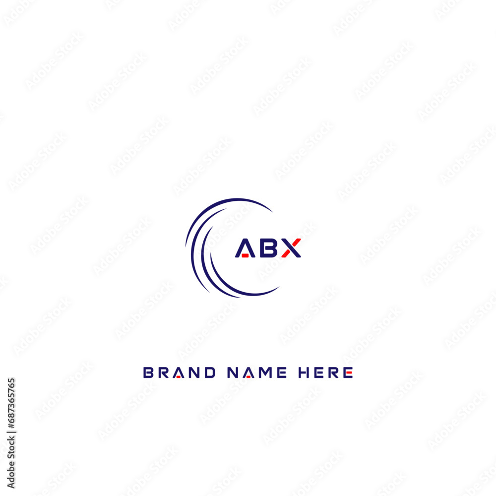 ABX logo. A B X design. White ABX letter. ABX, A B X letter logo design. Initial letter ABX linked circle uppercase monogram logo. A B X letter logo vector design.	
