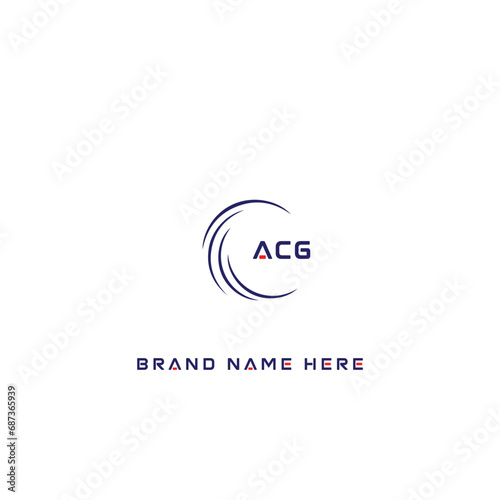 ACG logo. A C G design. White ACG letter. ACG, A C G letter logo design. Initial letter ACG linked circle uppercase monogram logo. A C G letter logo vector design.	
 photo