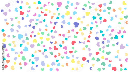 Colorful love shapes background