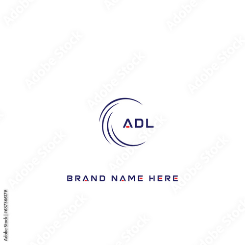 ADL logo. A D L design. White ADL letter. ADL, A D L letter logo design. Initial letter ADL linked circle uppercase monogram logo. A D L letter logo vector design. 