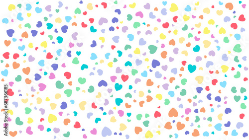 Colorful love shapes background
