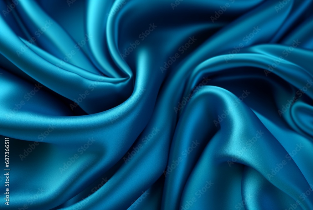 Obraz premium luxury blue fabric texture background for business card,banner,product display. generative ai