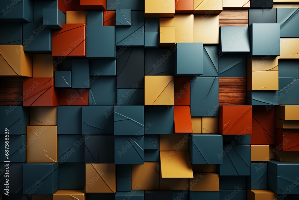 Fototapeta premium A colorful mosaic wallpaper pattern