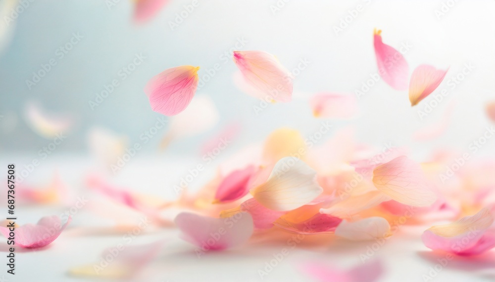 Bright and beautiful petals dance Bright and beautiful petals dance