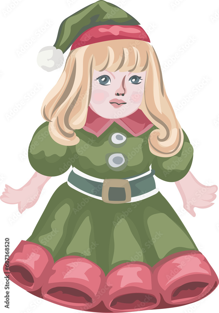 Christmas elves cartoon illustration, Transparent background. Christmas elves cartoon illustration, Transparent background.
