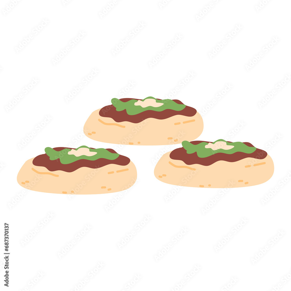 Sopitos, typical mexican dish Sopes, Mexican snack Sopitos, typical mexican dish Sopes, Mexican snack