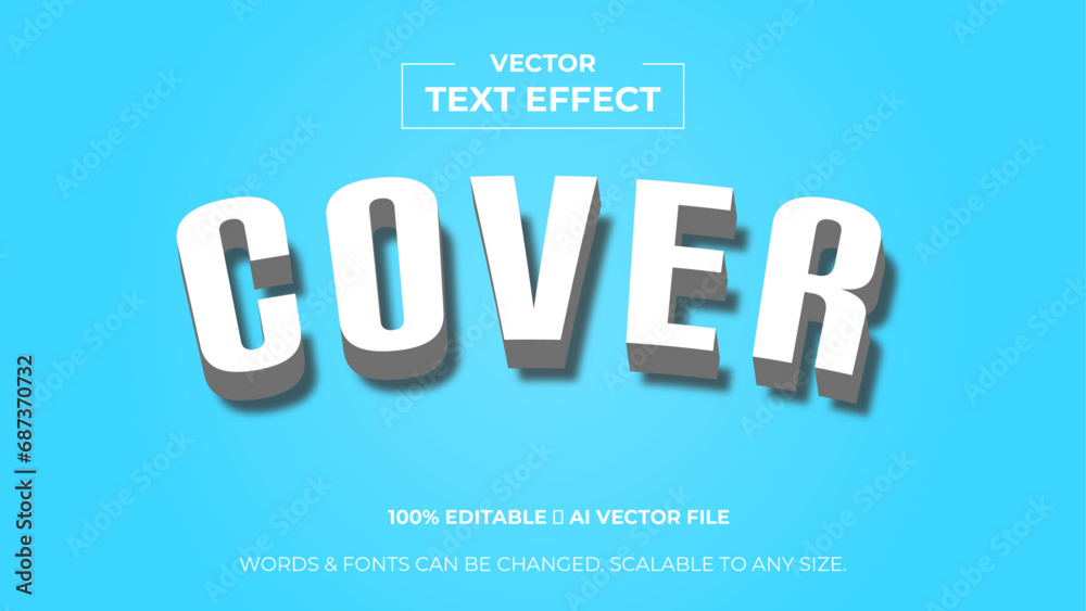 Cover typography premium editable text effect - Style text effects. banner, background, wallpaper, flyer, template, presentation, backdrop. editable text effect. vector illustration