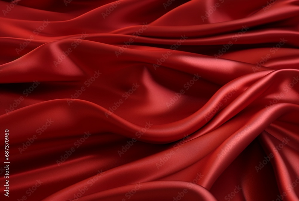 Obraz premium luxury red fabric texture background. generative ai