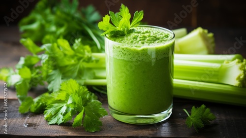 fresh green smoothie, celery juice