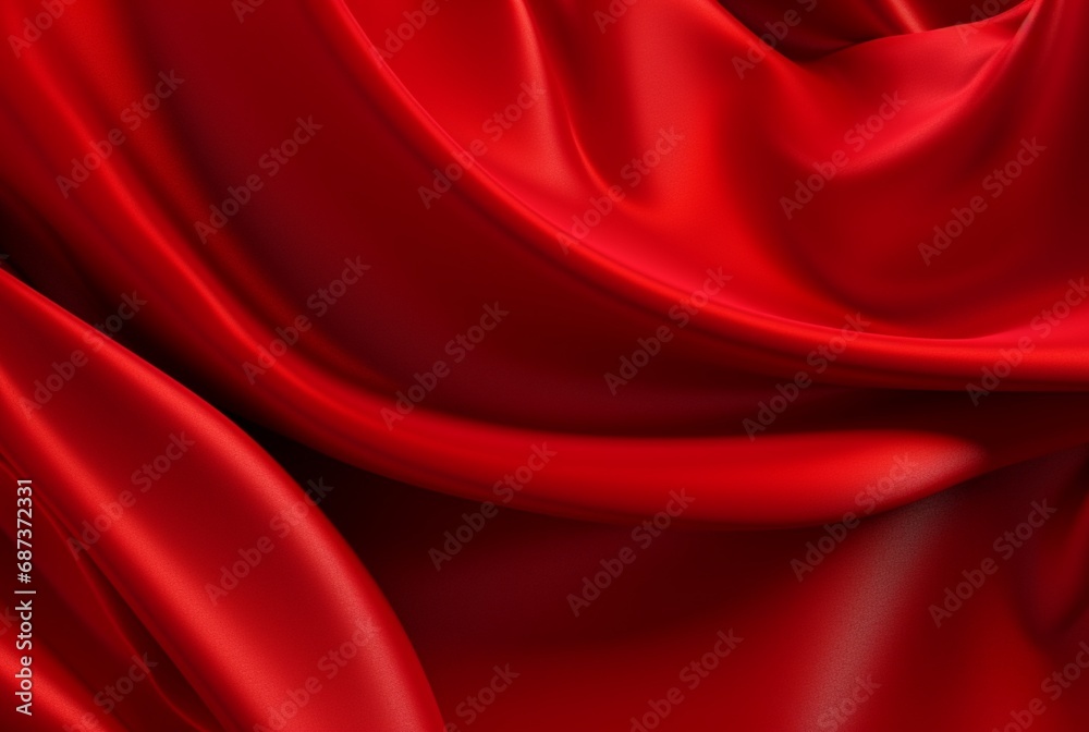 Obraz premium luxury red fabric texture background. generative ai