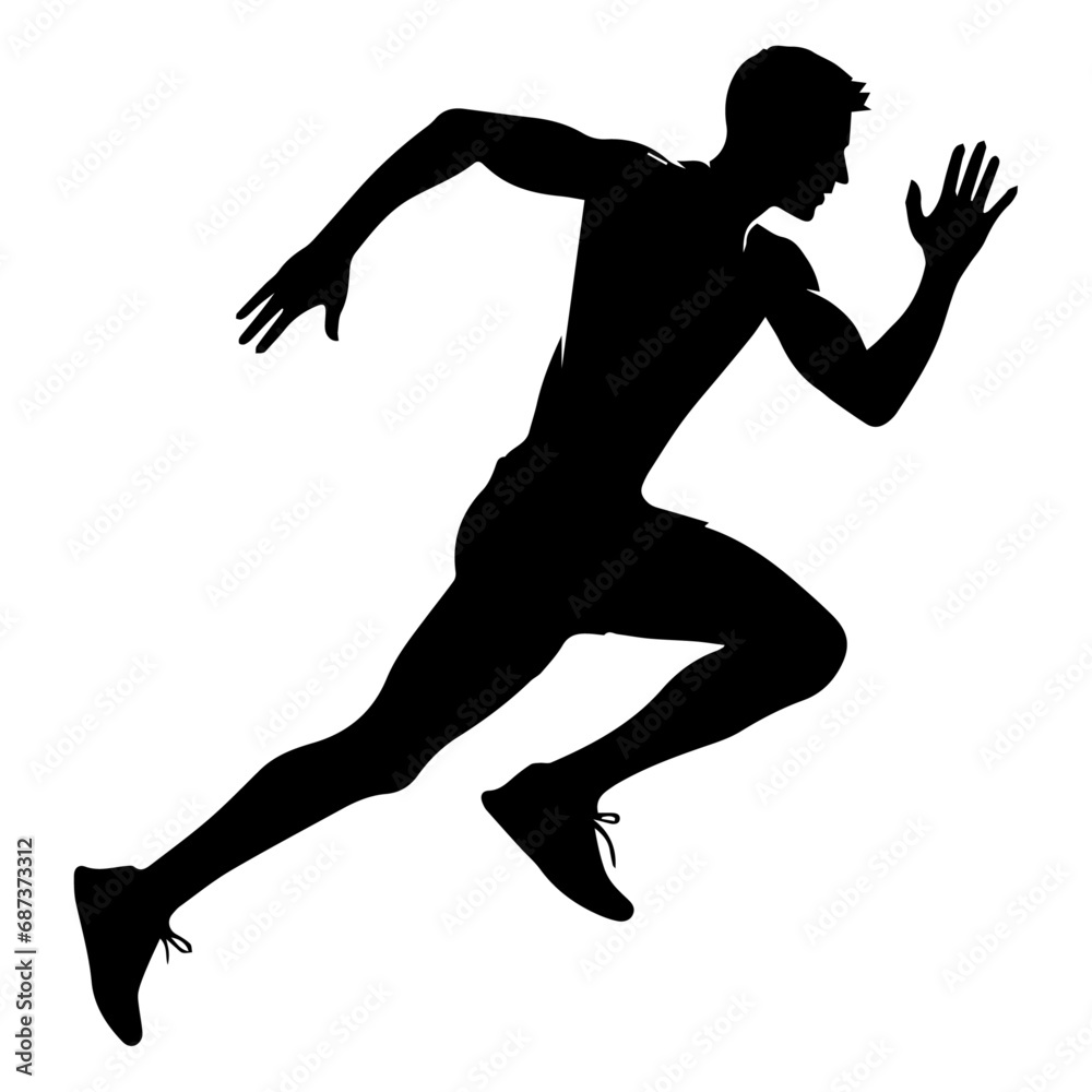 man run pose vector silhouette illustration man run pose vector silhouette illustration