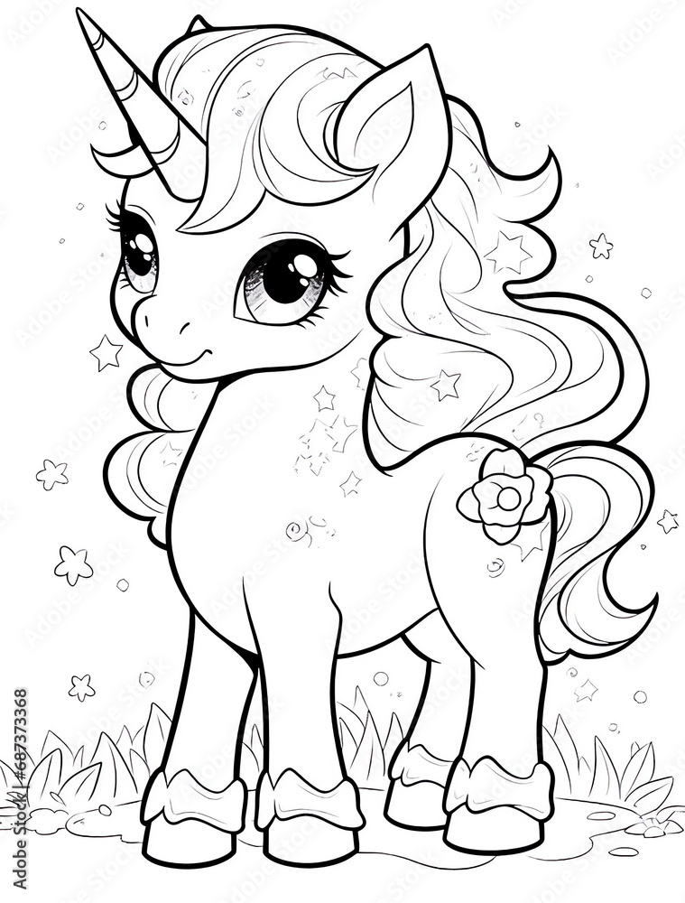 Cute Unicorn Coloring Pages for Kids, Unicorn Coloring Pages,Unicorn Coloring Pages for Girls,Unicorn Birthday Party Activity