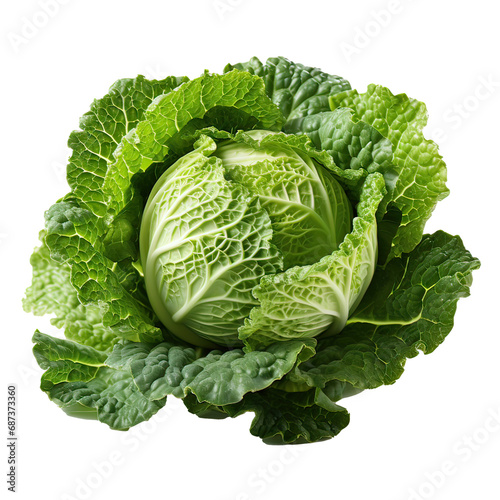 cabbage isolated on white background   photo