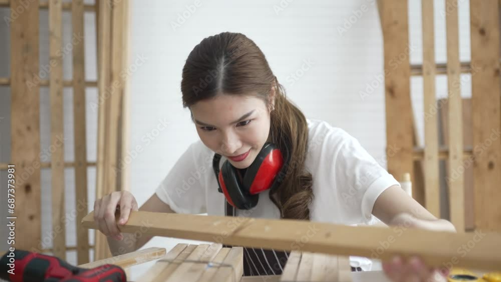 Carpenter work at workshop.