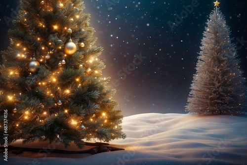 Christmas, Winter scenery, Christmas Card, Xmas Card, Background, Christmas Tree  © Alex Porter